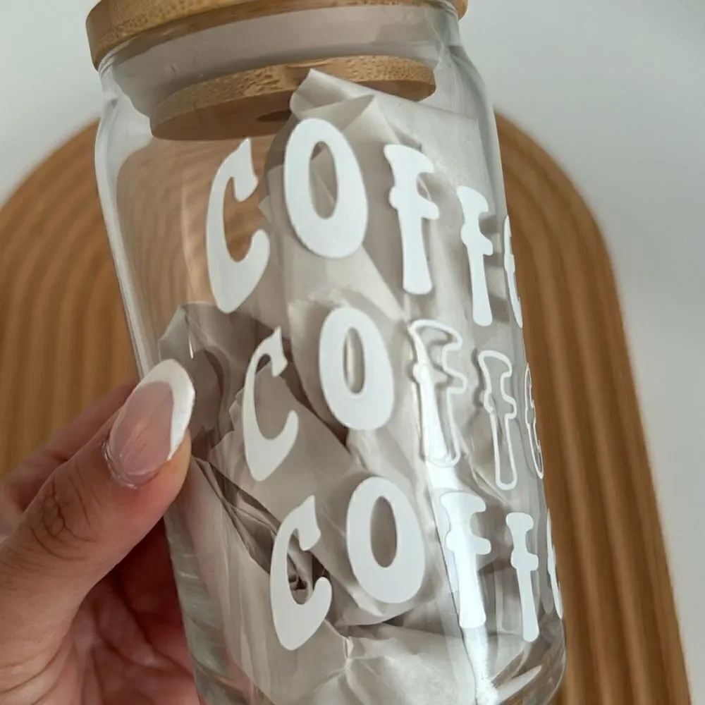 COFFEE Beer can Glass NWT
